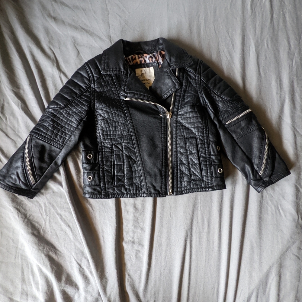Toddler Textured Leather Jacket - 9/12M